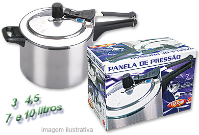 fulgor - panela de pressão polida - linha doméstica